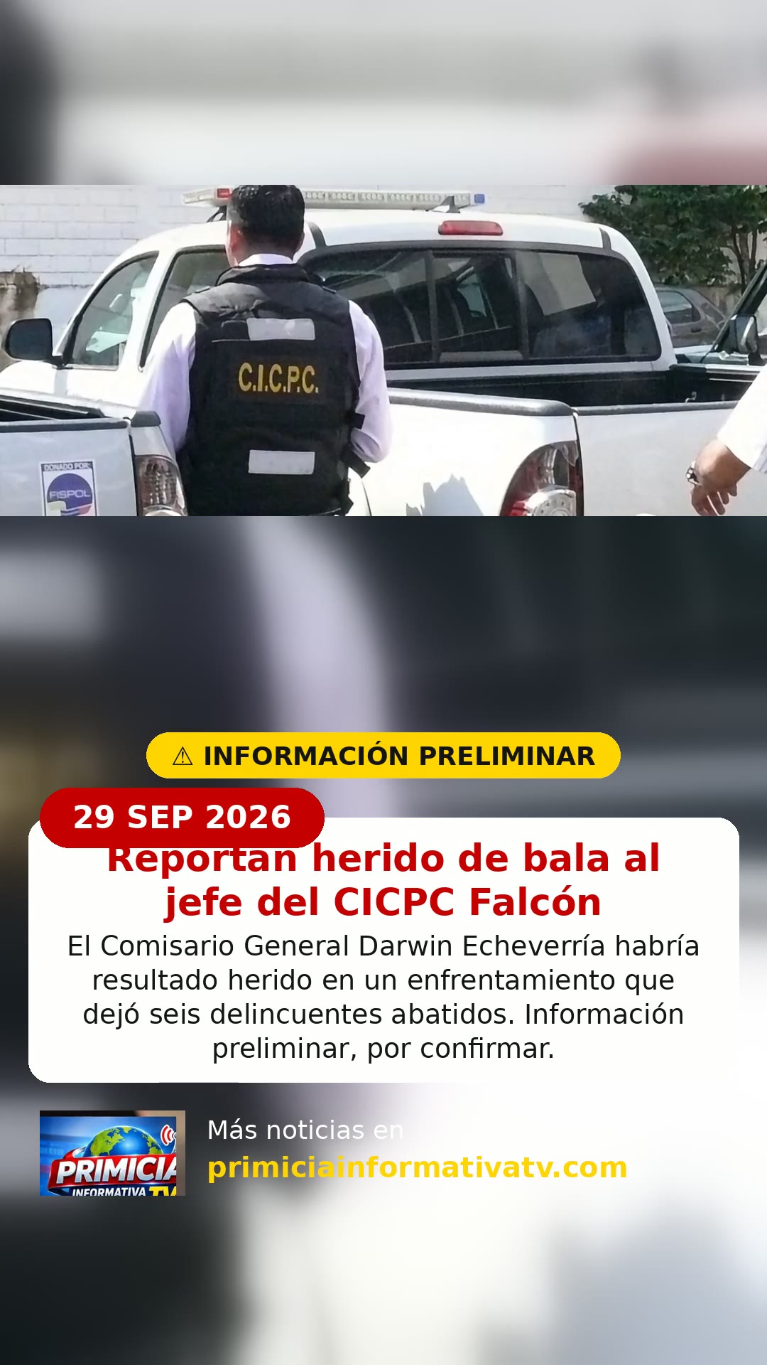 Funcionarios del CICPC en operativo en el estado Falcón